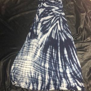 Every 1 Blue Tye Dye Maxi Skirt
